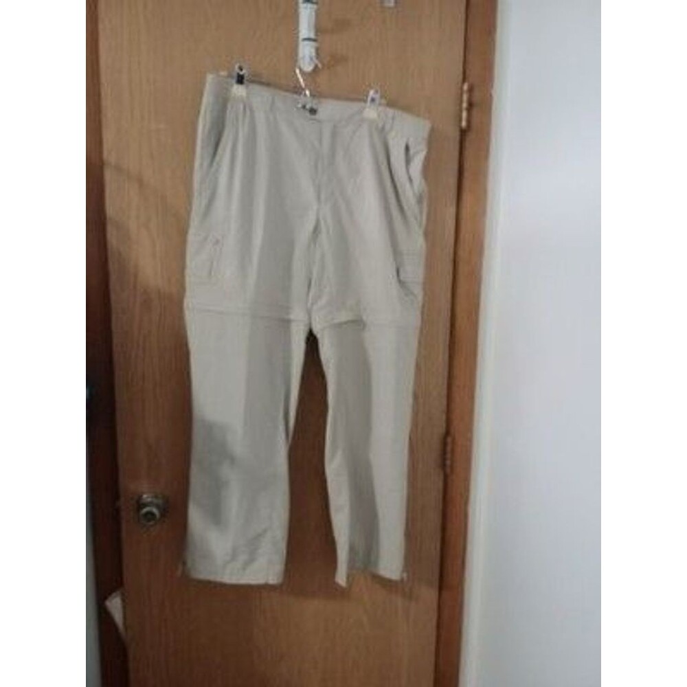Columbia Men's Pants Convertible Zip Off Cargo Hiking Fishing Tan Size XL